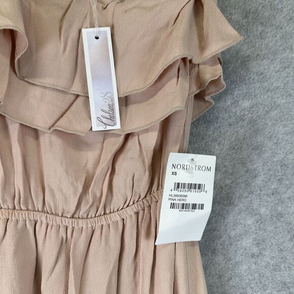 Chelsea28 Nordstrom One Shoulder Midi Dress Womens XS Midi Mauve Pink Formal NEW - Picture 4 of 9